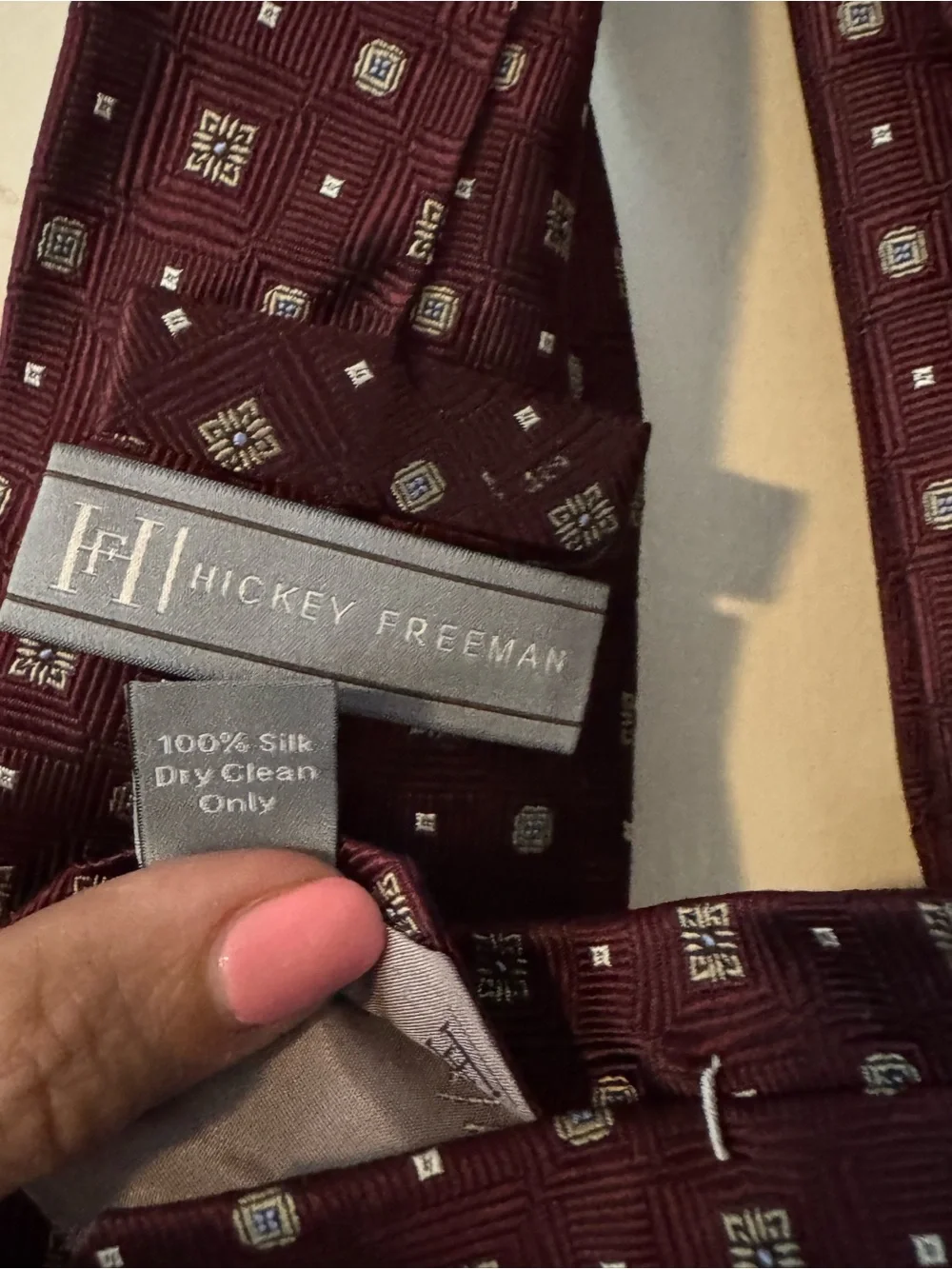Hickey Freeman refined burgundy